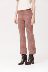 Pantalón Sabao punto en cuadros multicolor